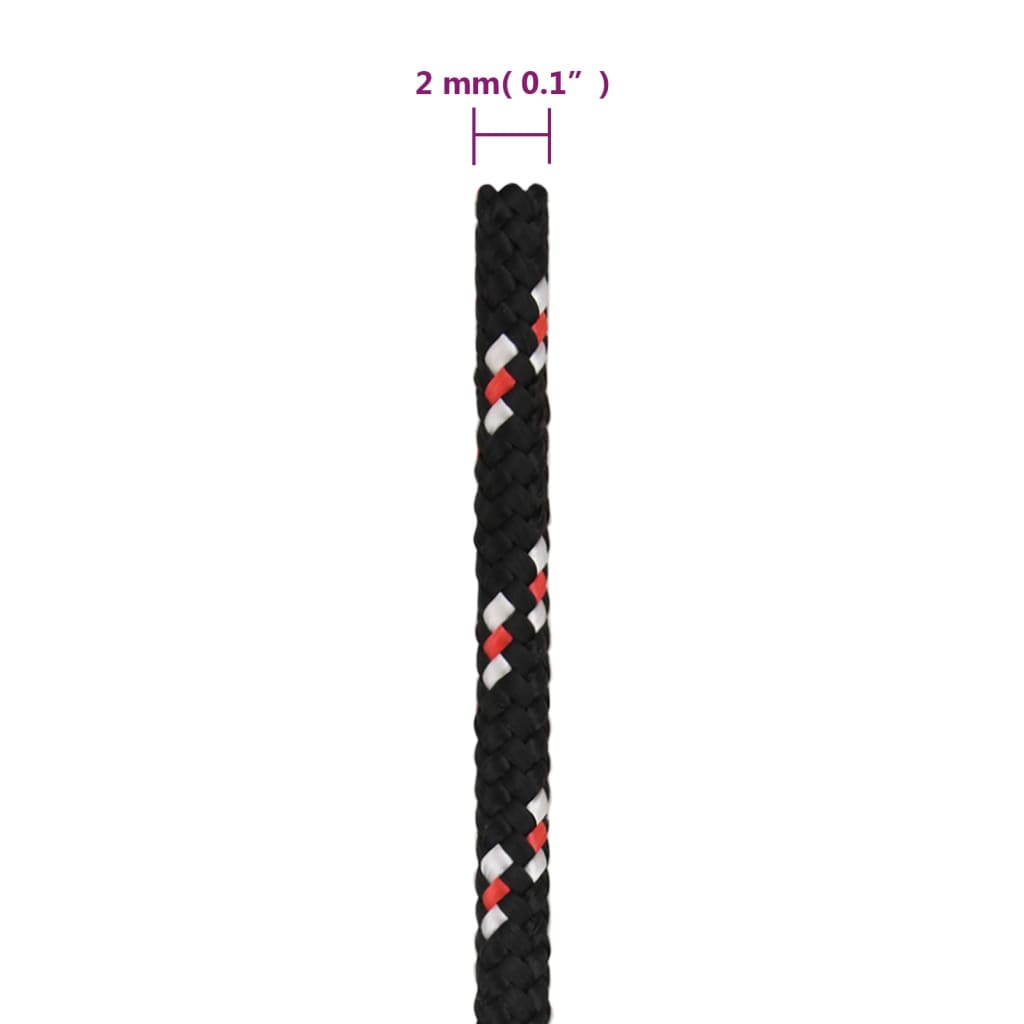 Boat Rope Black 2 mm 100 m Polypropylene