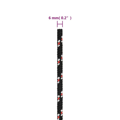 Boat Rope Black 6 mm 250 m Polypropylene