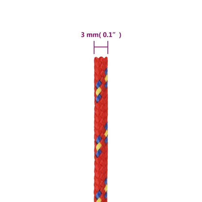Boat Rope Red 3 mm 25 m Polypropylene
