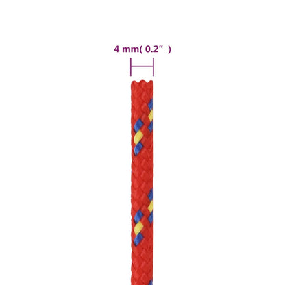 Boat Rope Red 4 mm 50 m Polypropylene