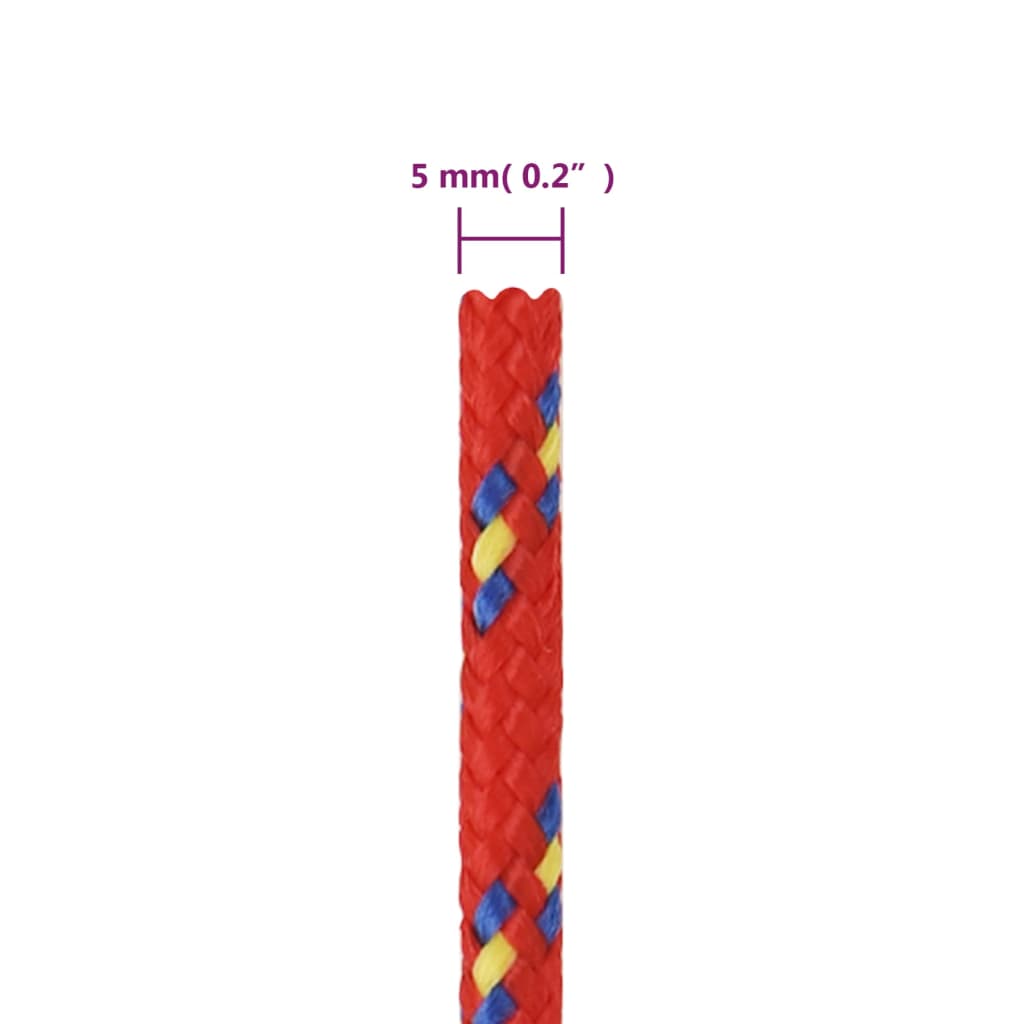 Boat Rope Red 5 mm 100 m Polypropylene