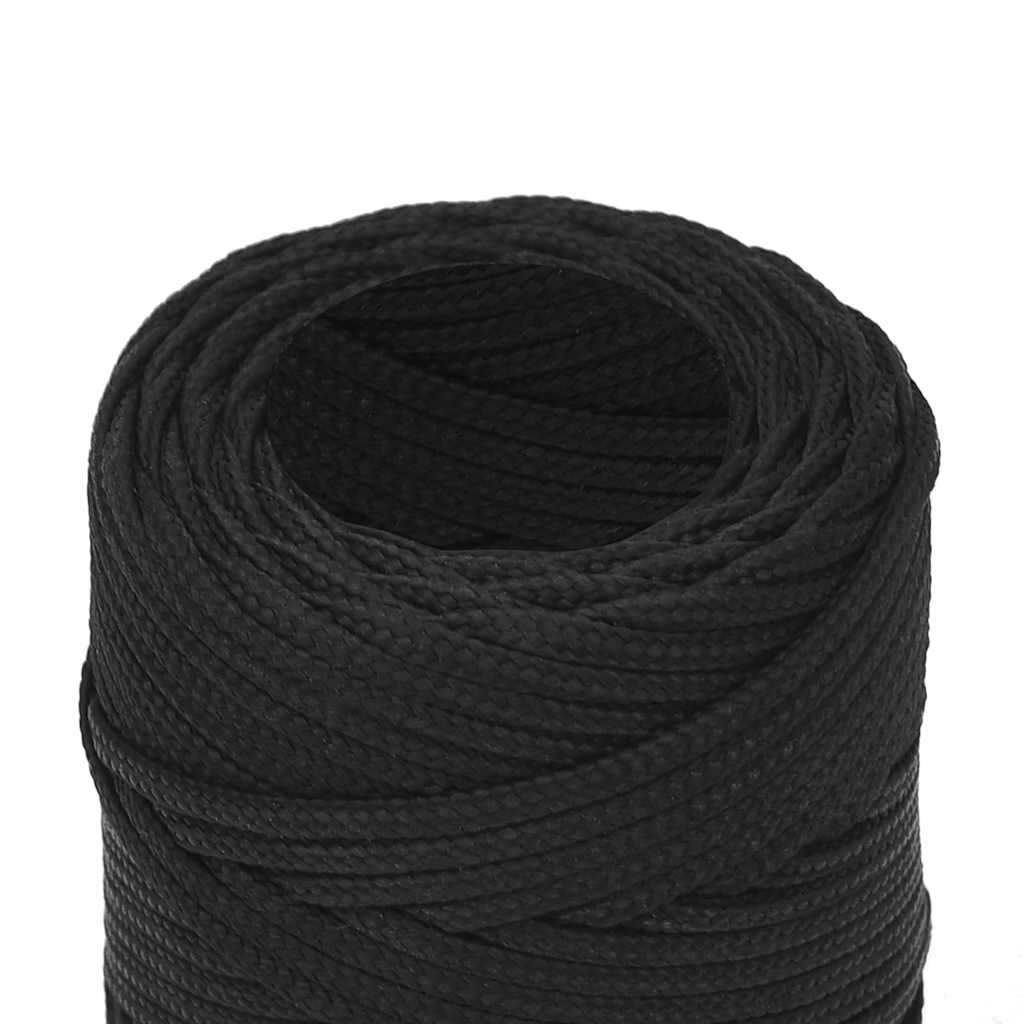 Boat Rope Full Black 2 mm 25 m Polypropylene