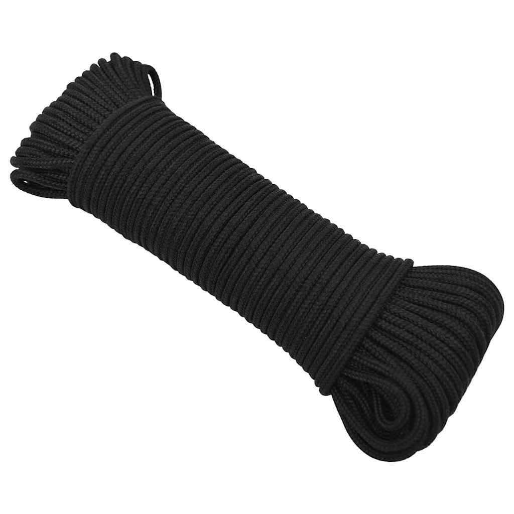 Boat Rope Full Black 5 mm 250 m Polypropylene