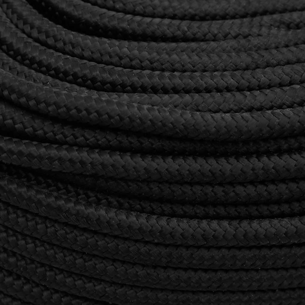 Boat Rope Full Black 8 mm 50 m Polypropylene