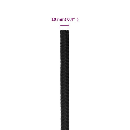Boat Rope Full Black 10 mm 100 m Polypropylene