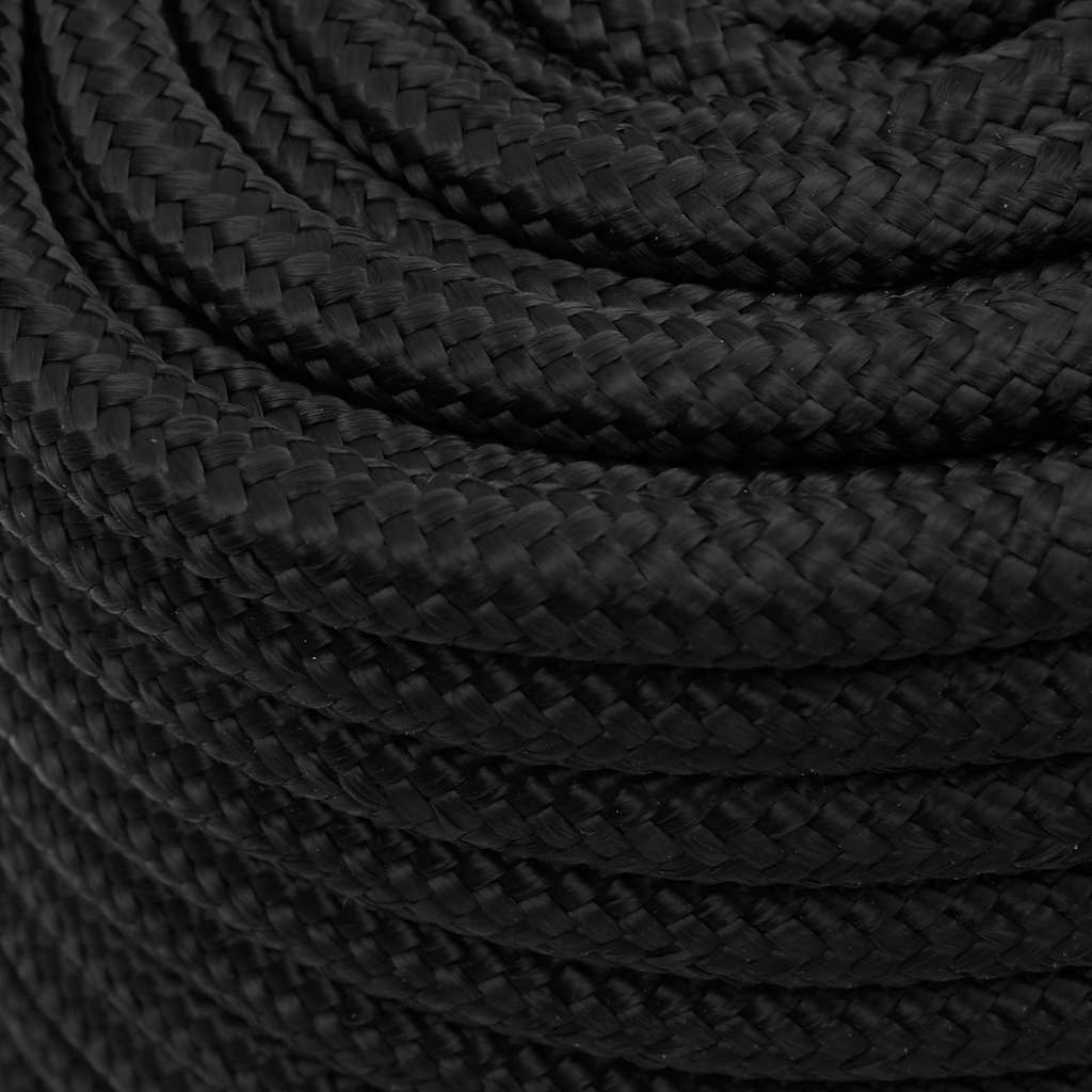 Boat Rope Full Black 16 mm 25 m Polypropylene