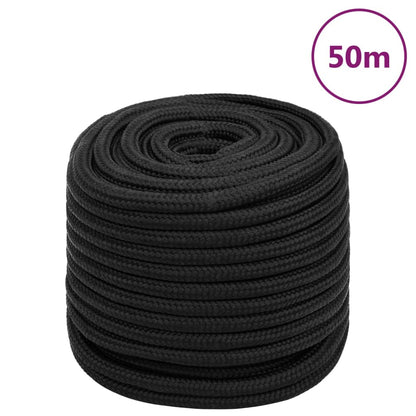 Boat Rope Full Black 16 mm 50 m Polypropylene