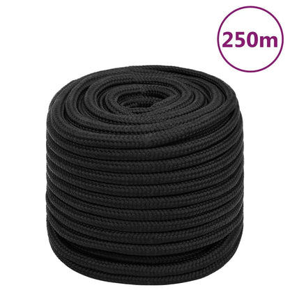 Boat Rope Full Black 16 mm 250 m Polypropylene