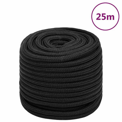 Boat Rope Full Black 18 mm 25 m Polypropylene