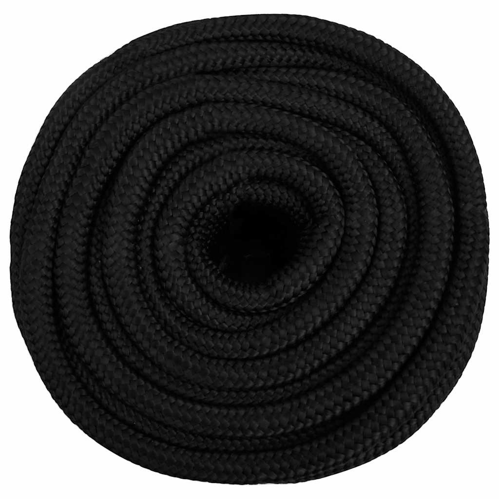 Boat Rope Full Black 18 mm 25 m Polypropylene