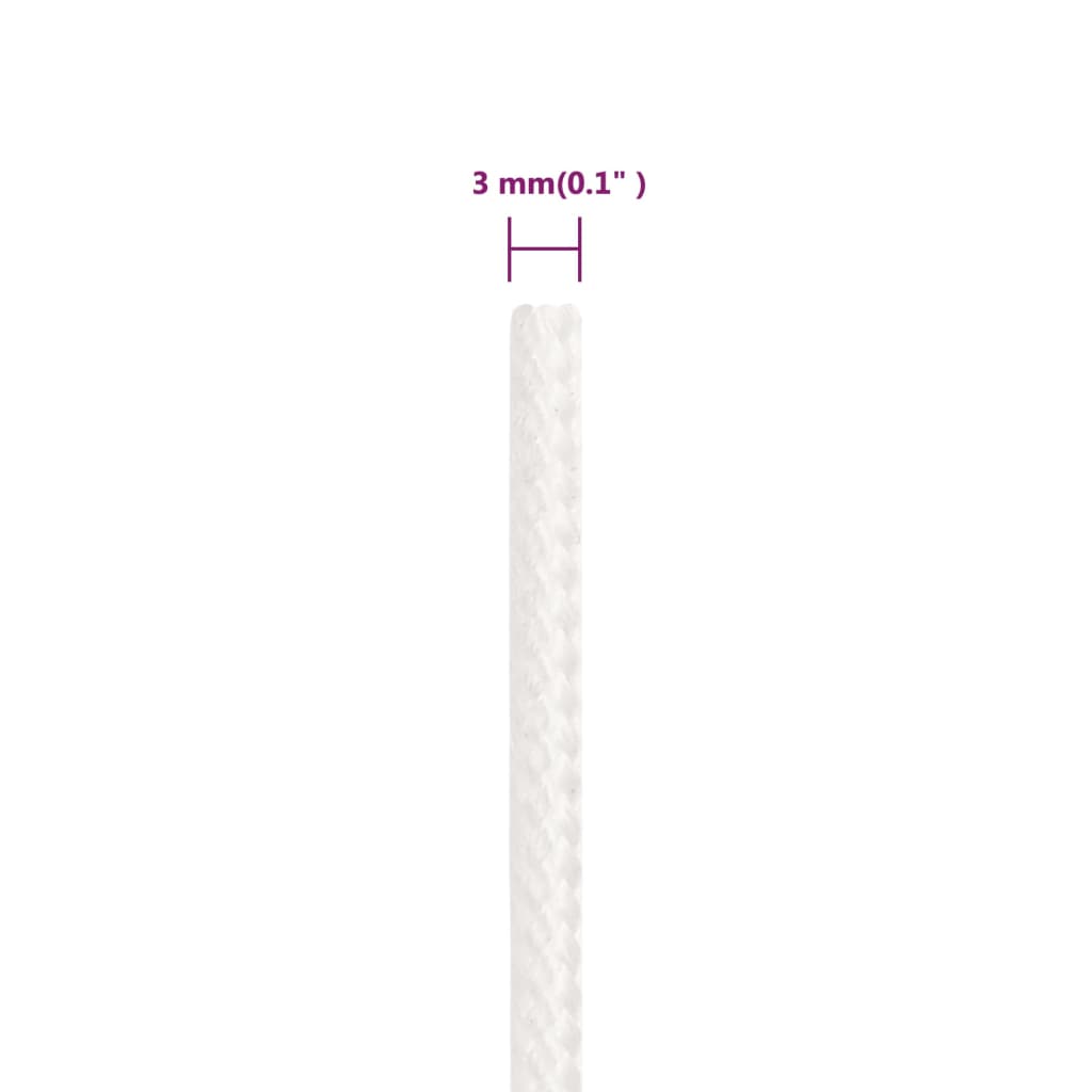 Boat Rope Full White 3 mm 500 m Polypropylene