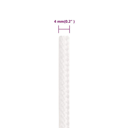 Boat Rope Full White 4 mm 25 m Polypropylene