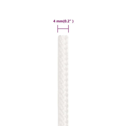 Boat Rope Full White 4 mm 100 m Polypropylene