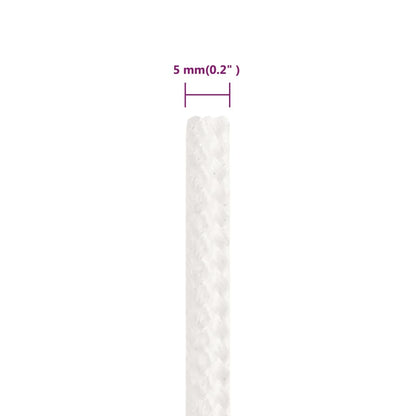 Boat Rope Full White 5 mm 50 m Polypropylene
