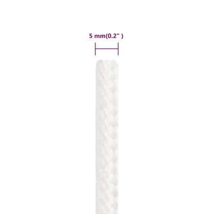 Boat Rope Full White 5 mm 500 m Polypropylene