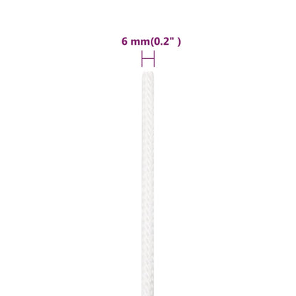 Boat Rope Full White 6 mm 50 m Polypropylene