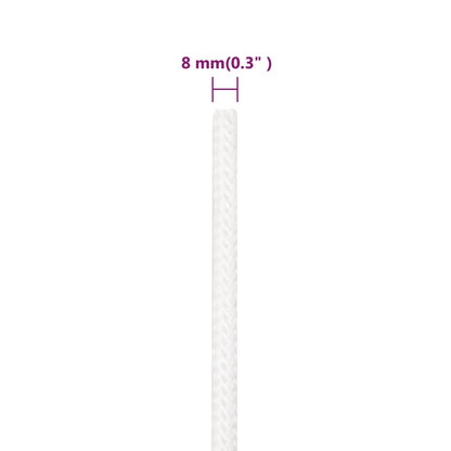 Boat Rope Full White 8 mm 50 m Polypropylene