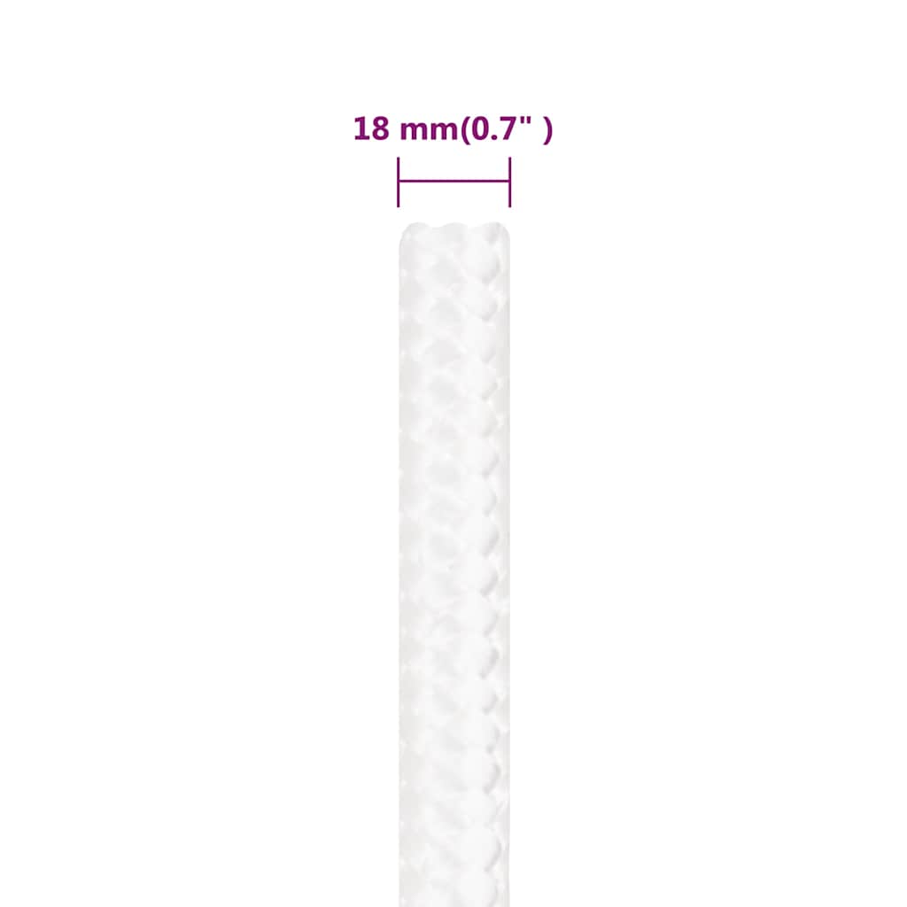 Boat Rope Full White 18 mm 25 m Polypropylene