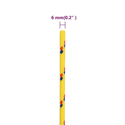 Boat Rope Yellow 6 mm 25 m Polypropylene