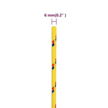 Boat Rope Yellow 6 mm 250 m Polypropylene