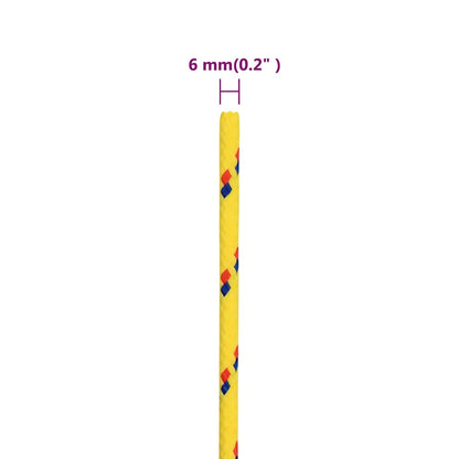 Boat Rope Yellow 6 mm 500 m Polypropylene