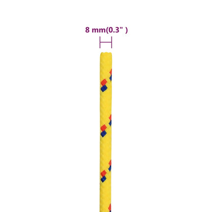 Boat Rope Yellow 8 mm 500 m Polypropylene