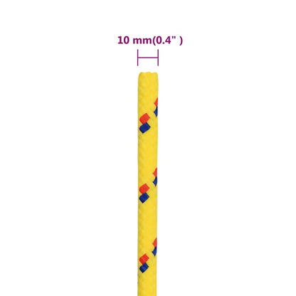 Boat Rope Yellow 10 mm 100 m Polypropylene