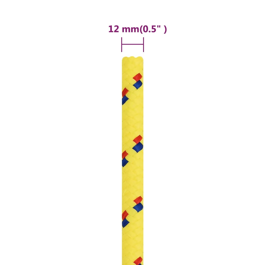 Boat Rope Yellow 12 mm 100 m Polypropylene