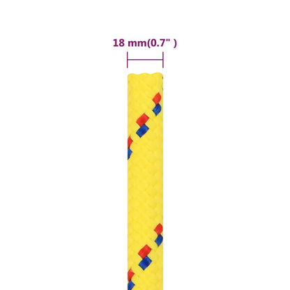 Boat Rope Yellow 18 mm 100 m Polypropylene