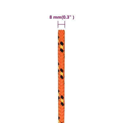 Boat Rope Orange 8 mm 250 m Polypropylene
