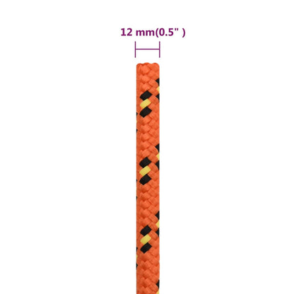 Boat Rope Orange 12 mm 100 m Polypropylene