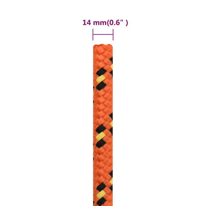 Boat Rope Orange 14 mm 100 m Polypropylene