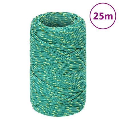 Boat Rope Green 2 mm 25 m Polypropylene