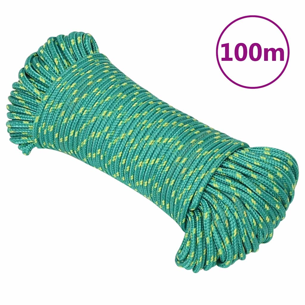 Boat Rope Green 3 mm 100 m Polypropylene