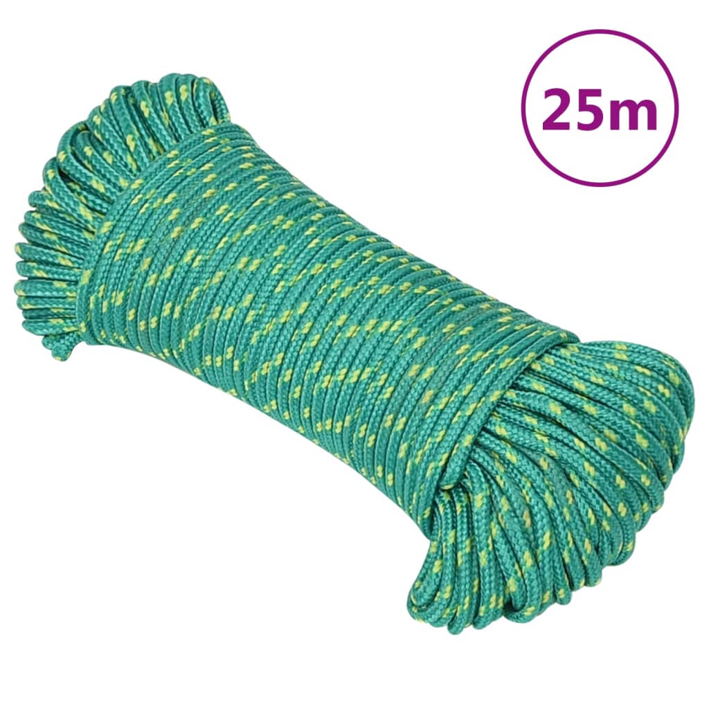 Boat Rope Green 4 mm 25 m Polypropylene