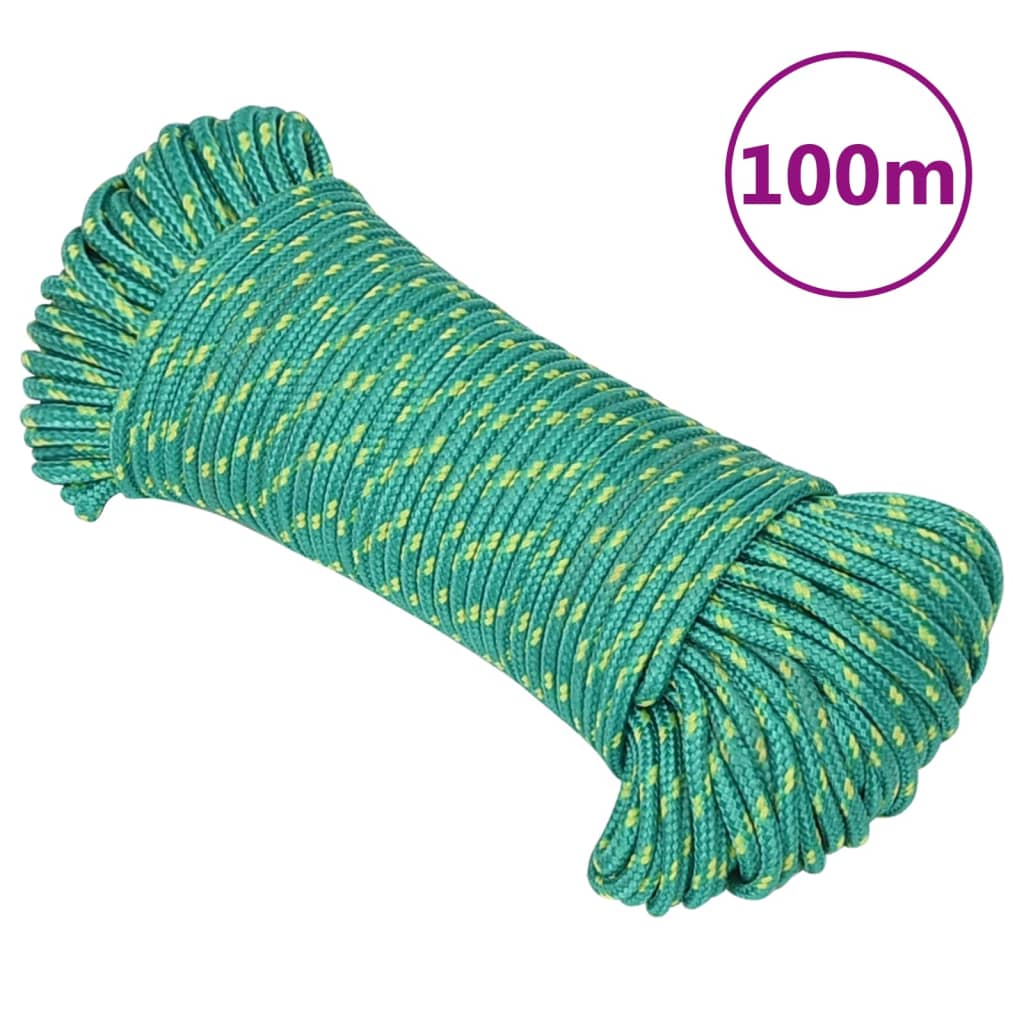Boat Rope Green 4 mm 100 m Polypropylene