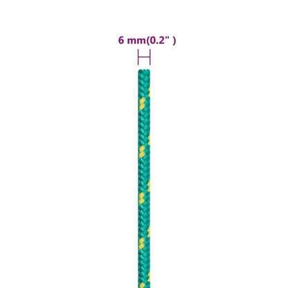 Boat Rope Green 6 mm 500 m Polypropylene