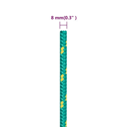 Boat Rope Green 8 mm 100 m Polypropylene