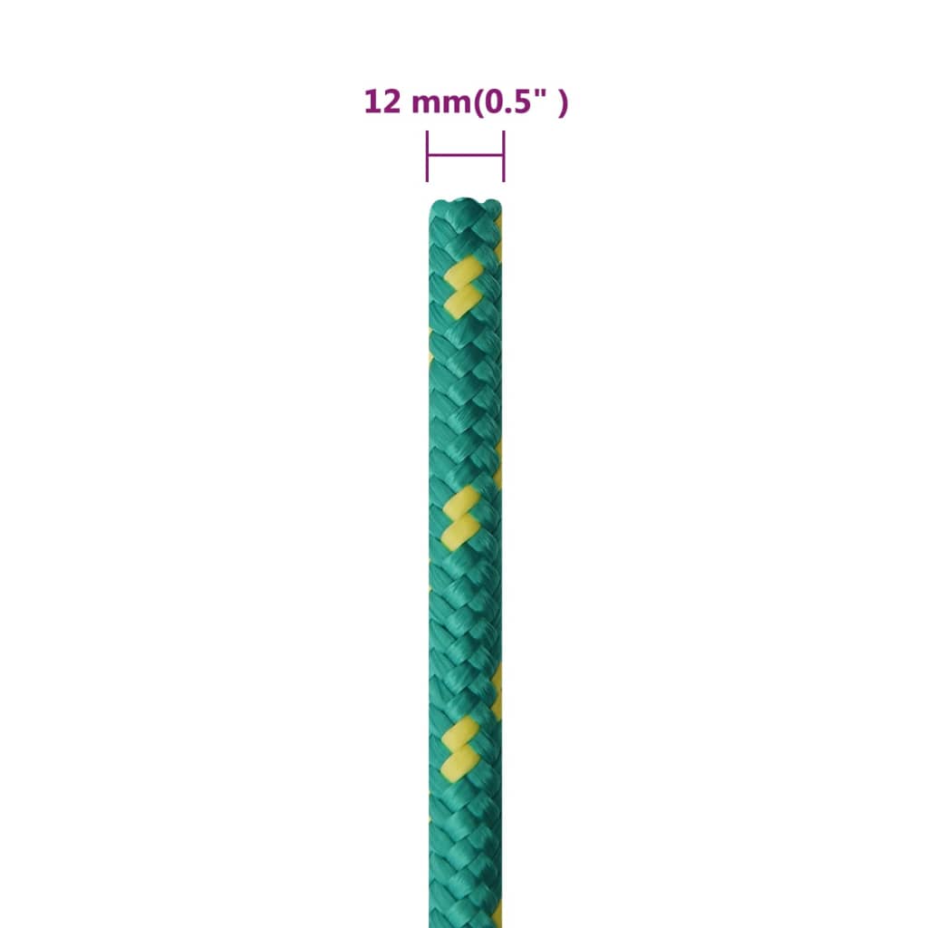 Boat Rope Green 12 mm 100 m Polypropylene