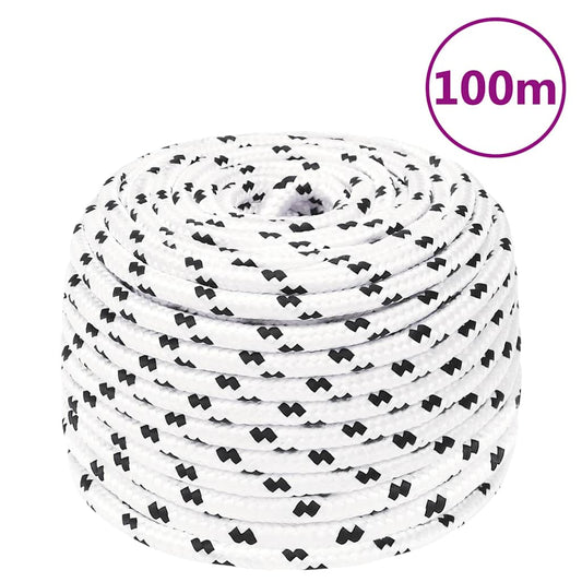 Work Rope White 10 mm 100 m Polyester