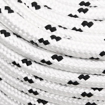 Braided Boat Rope White 14 mmx100 m Polyester