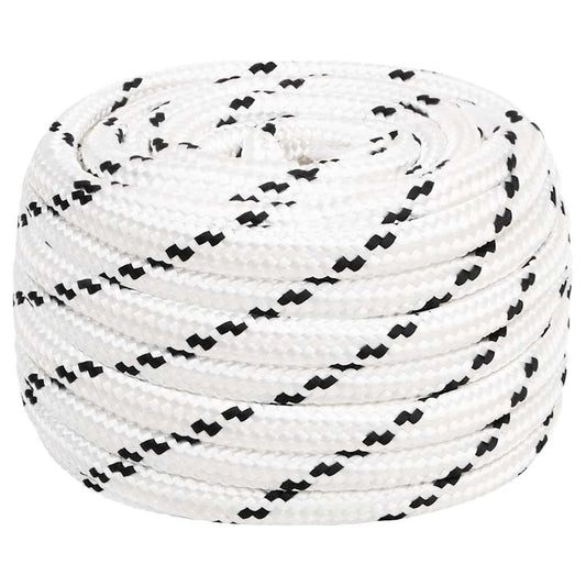 Braided Boat Rope White 16 mmx50 m Polyester