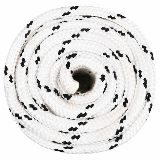 Braided Boat Rope White 16 mmx50 m Polyester