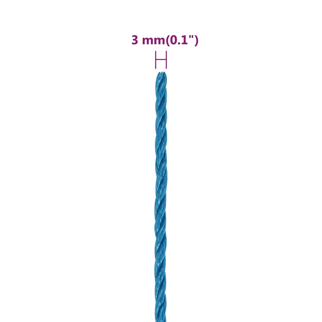 Work Rope Blue 3 mm 25 m Polypropylene