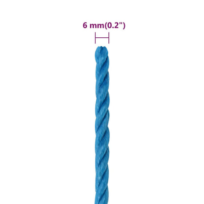 Work Rope Blue 6 mm 100 m Polypropylene