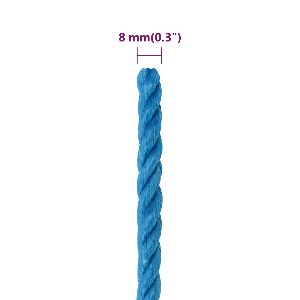 Work Rope Blue 8 mm 100 m Polypropylene