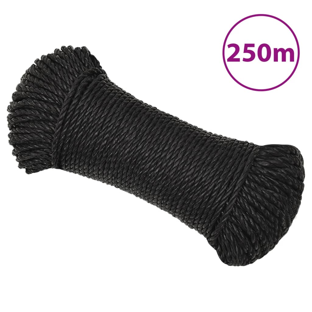 Work Rope Black 8 mm 250 m Polypropylene