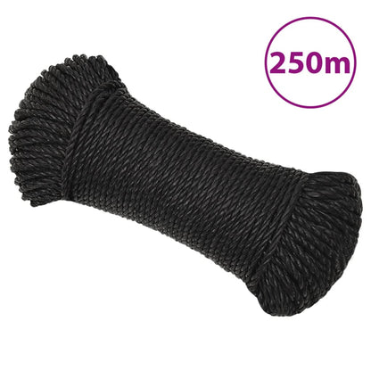 Work Rope Black 8 mm 250 m Polypropylene