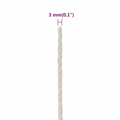 Work Rope White 3 mm 50 m Polypropylene