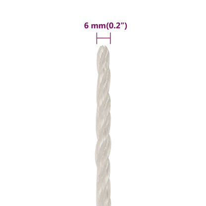 Work Rope White 6 mm 100 m Polypropylene